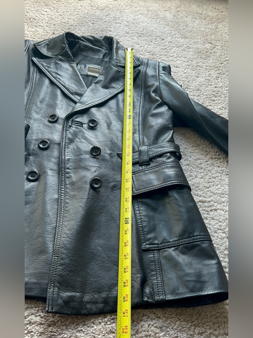 Vintage The Leather Ranch - Le Ranch Du Cuir Leather Women’s Coat Size 2 - Picture 14 of 16